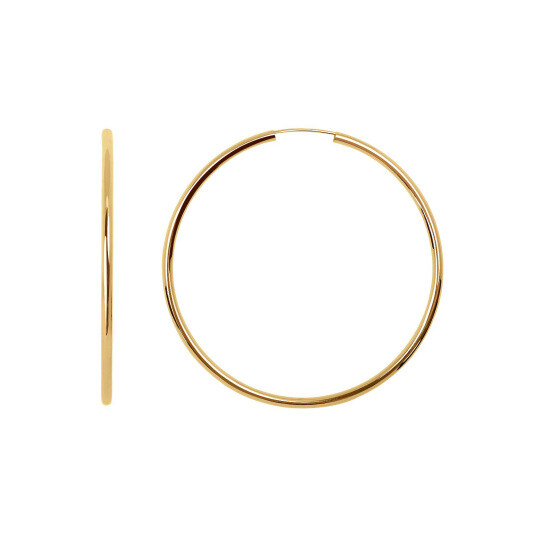 10K Gold Circular Shaped Circle Hoop Earrings