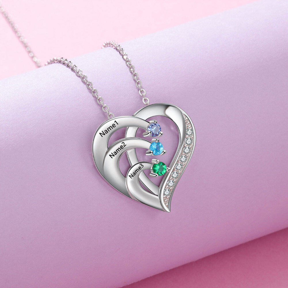 14K Gold Circular Shaped Crystal & Cubic Zirconia Heart Pendant Necklace-2