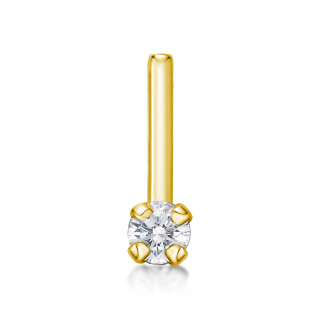 14K Gold Circular Shaped Diamond Nose Ring-43