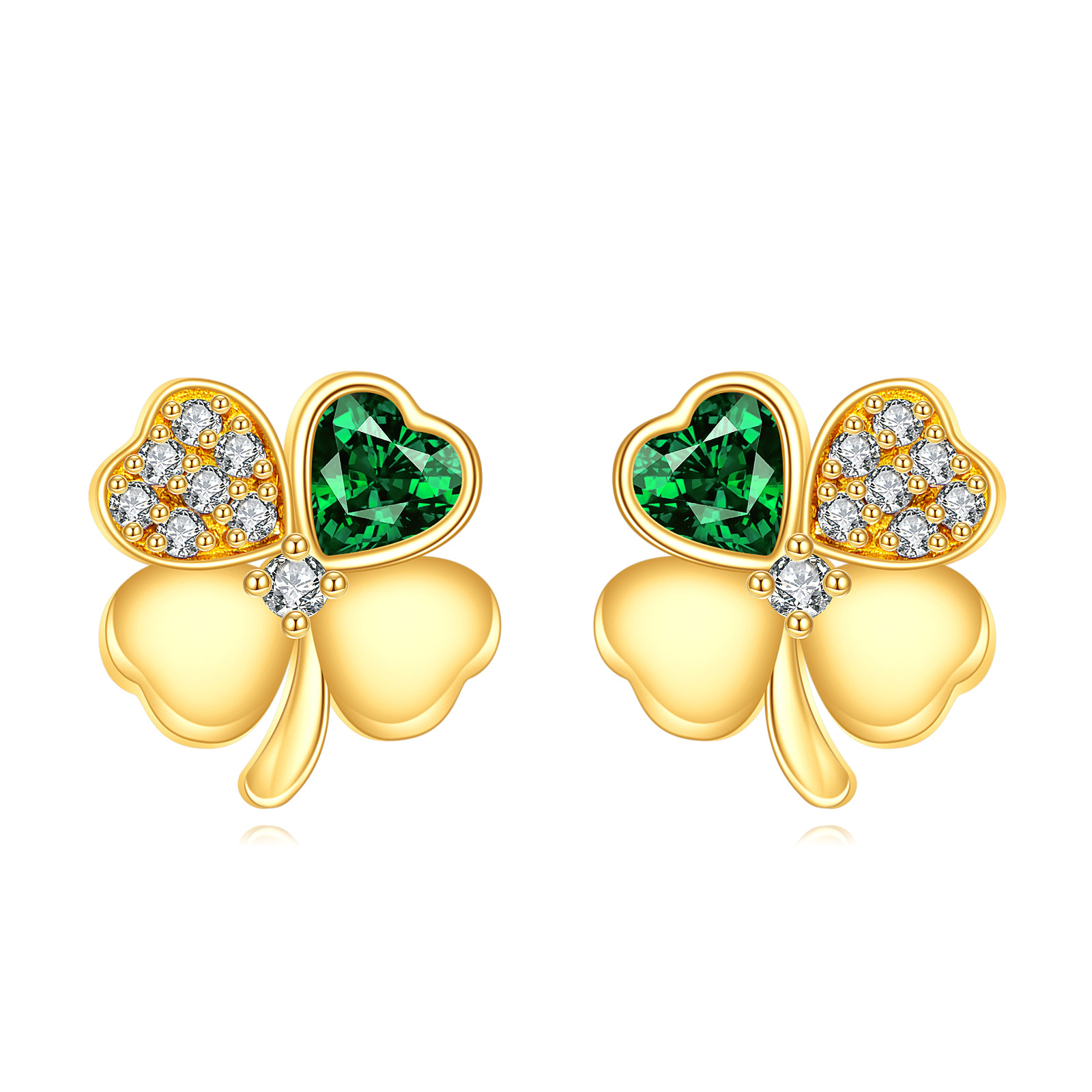 14K Gold Heart Cubi… - image