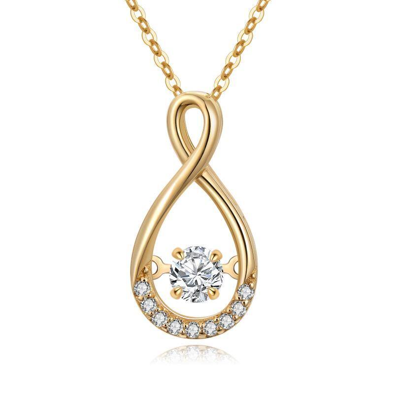 Colar infinito de moissanite criado em ouro 10K, presentes ideais para mulheres-18