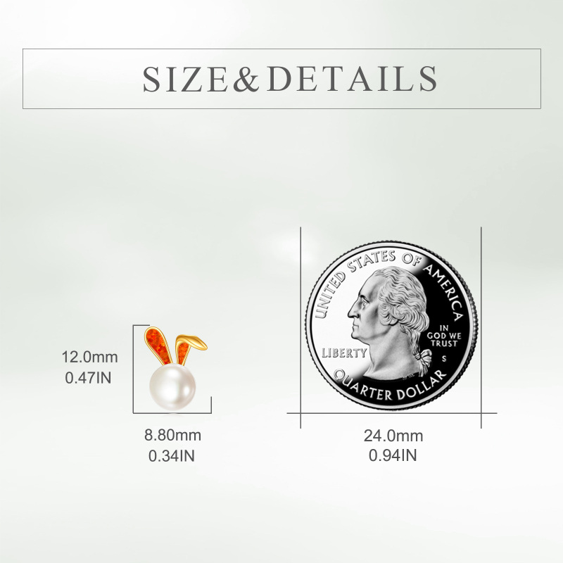 أقراط دائرية من الذهب عيار 10 قيراط مرصعة باللؤلؤ والأوبال-6