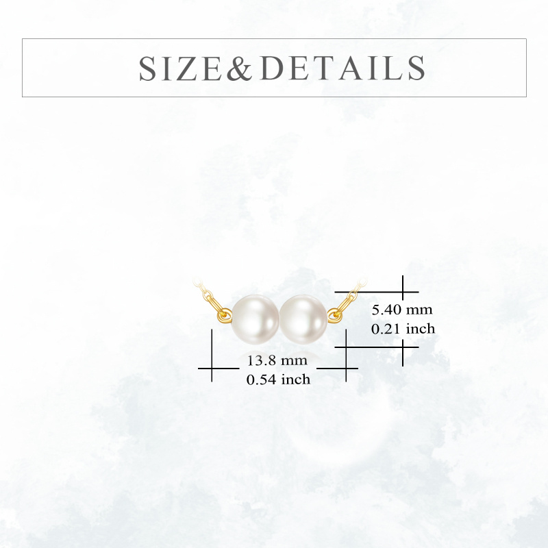 Collier pendentif en or 14 carats avec perle ronde-5