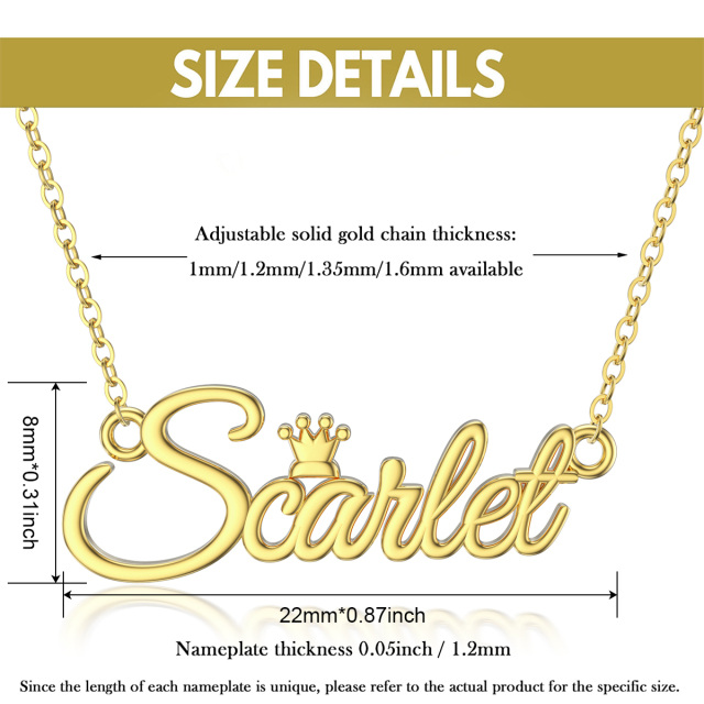 14K Gold Circular Shaped Personalized Classic Name Pendant Necklace-3