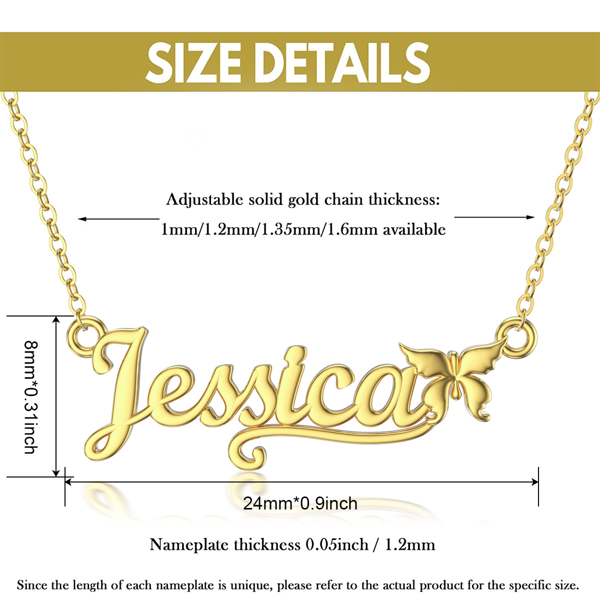 10K Gold Circular Shaped Personalized Classic Name Pendant Necklace-5