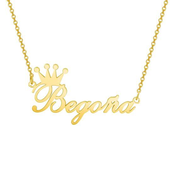 10K Gold Classic Name Pendant Necklace
