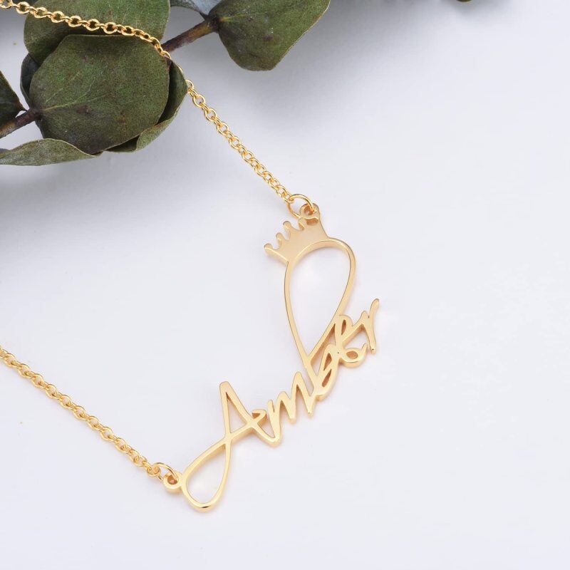 14K Gold Classic Name Pendant Necklace-3