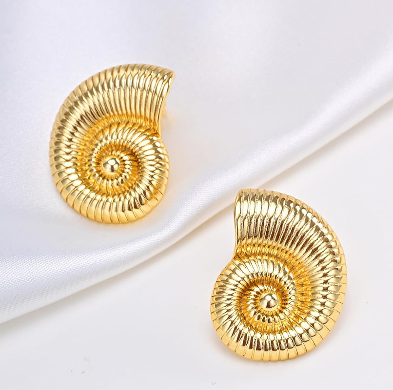Sterling Silver with Yellow Gold Plated Cochlear Implant Stud Earrings-4