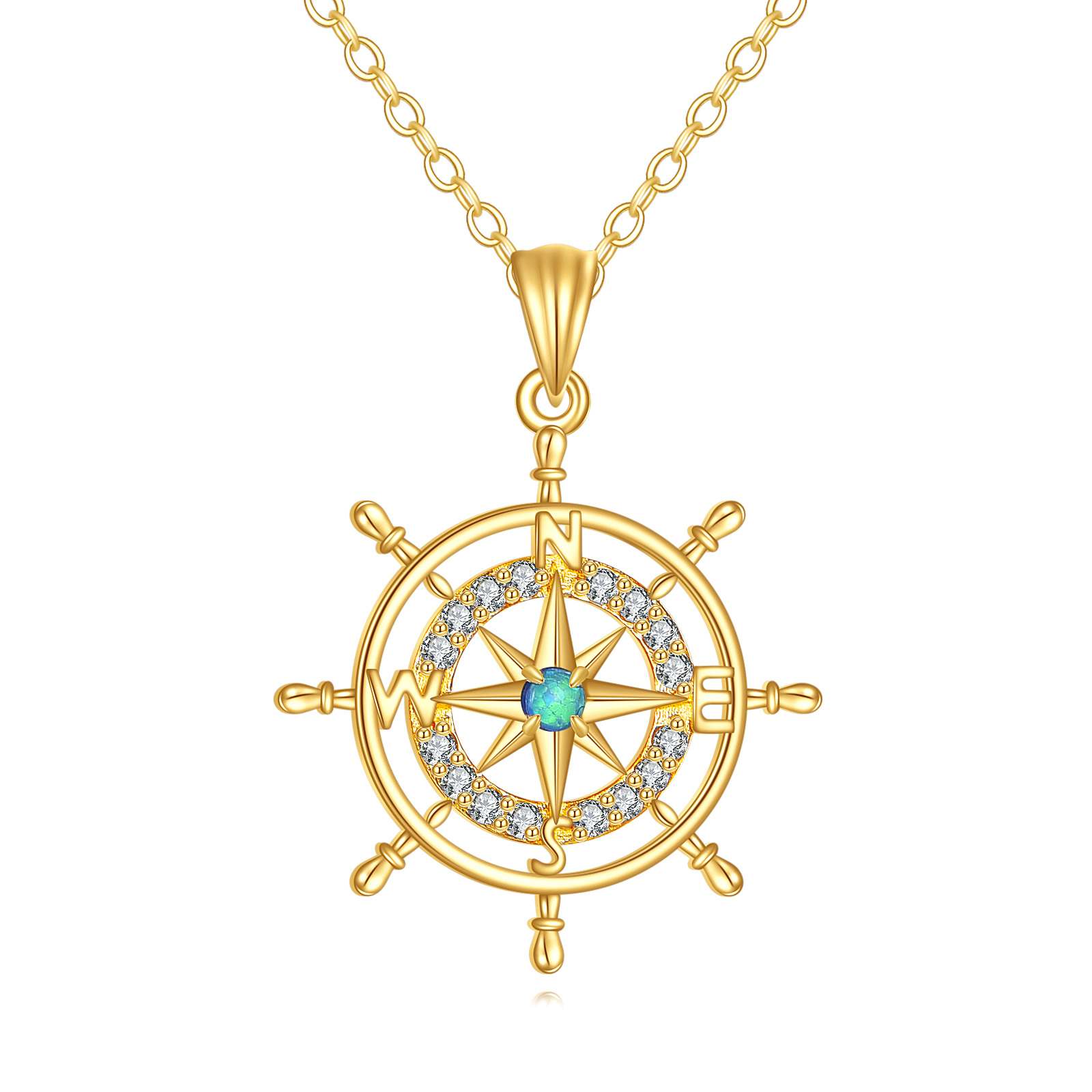 14K Gold Cubic Zirc… - image