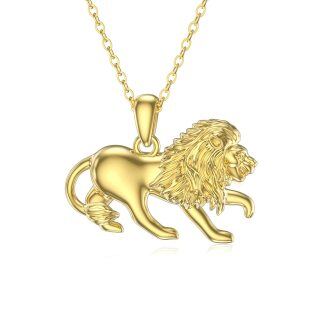 10K Gold Couple Pendant Necklace-56