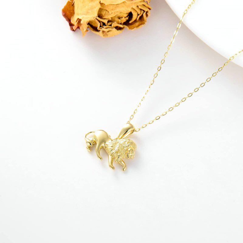 10K Gold Couple Pendant Necklace-3