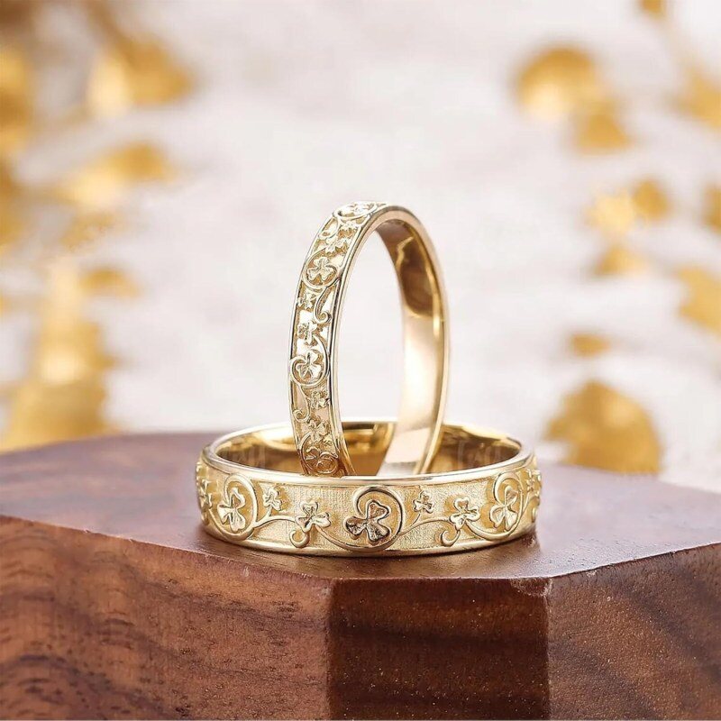 Anillos de pareja de oro de 14 quilates-3