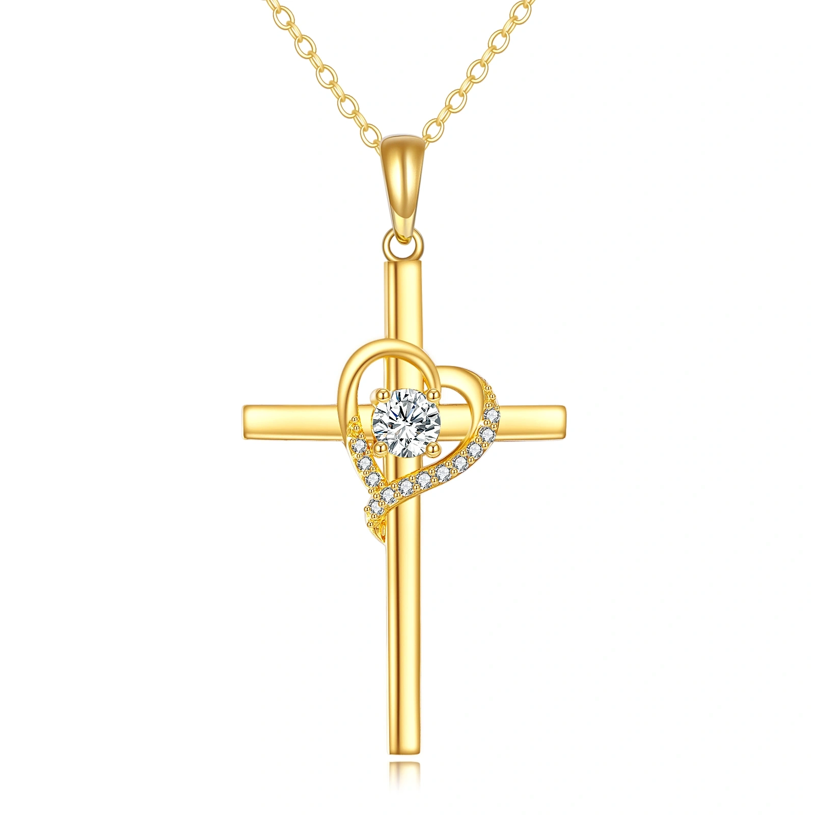 14K Gold Cubic Zirc… - image