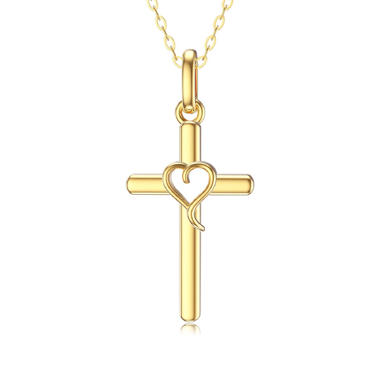 14K Gold Cross & He… - image