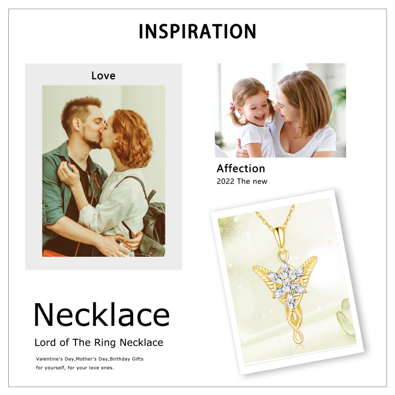 10K Gold Cubic Zirconia Cross & Infinity Symbol Pendant Necklace-5