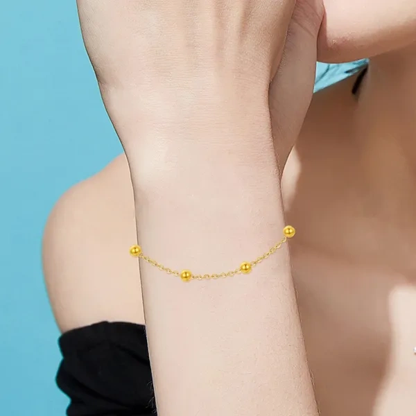 oro con iniziali per le donne braccialetti di perline alla moda