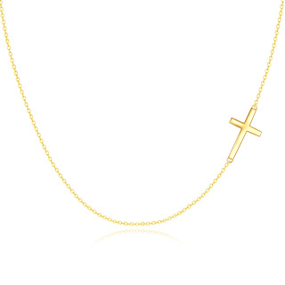 10K Gold Cross Pendant Necklace For Women Best Friends-14