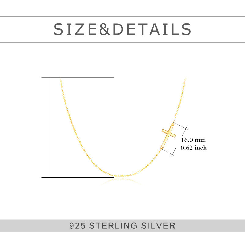Naszyjnik z krzyżem ze złota 10K dla najlepszych przyjaciółek kobiet-6