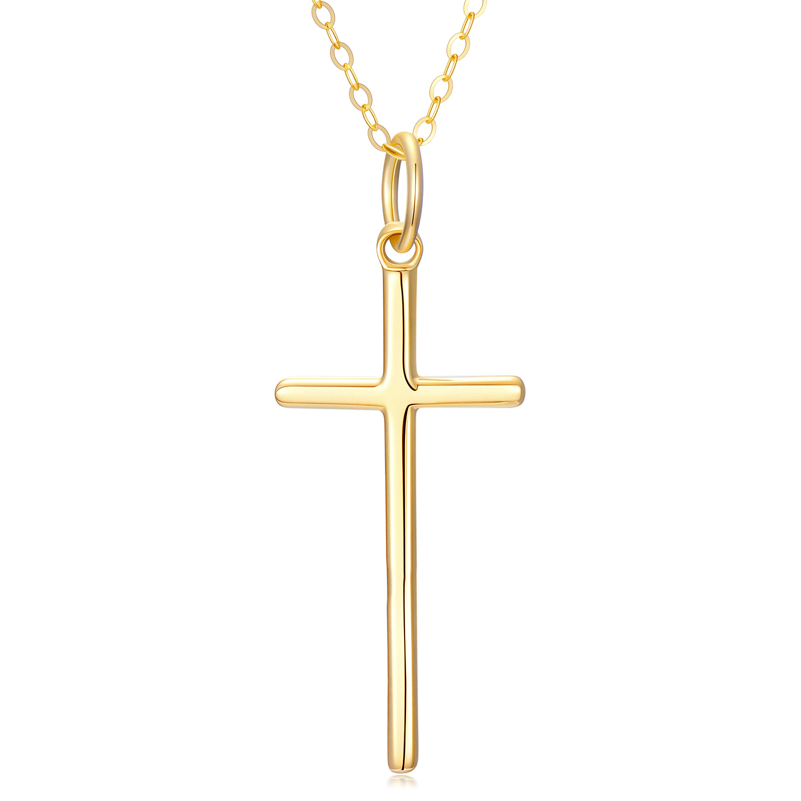 14K Gold Cross Pend… - image