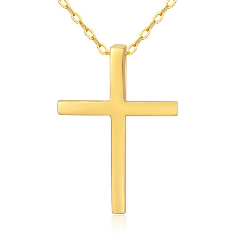 14K Gold Cross Pend… - image