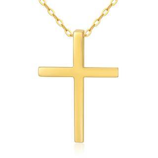 10K Gold Cross Pendant Necklace-43