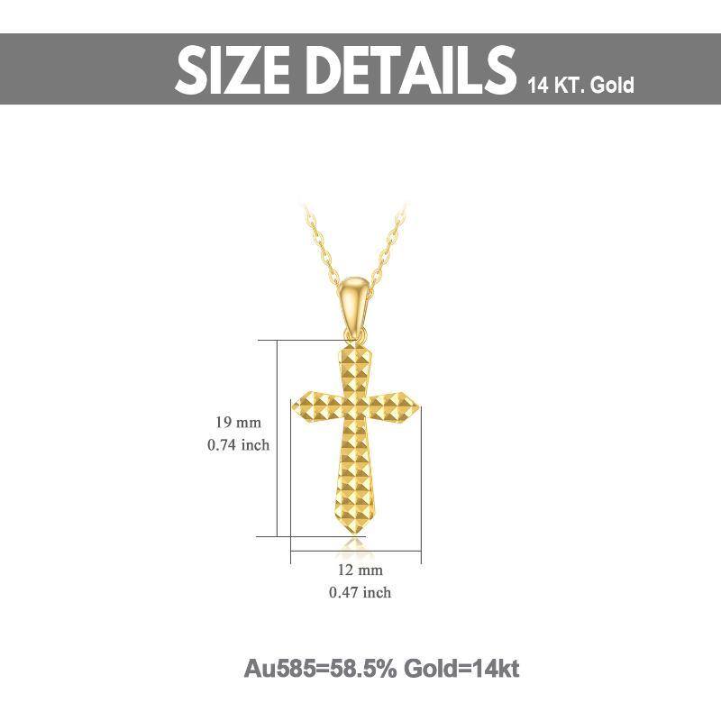 14K Gold Cross Pendant Necklace-6