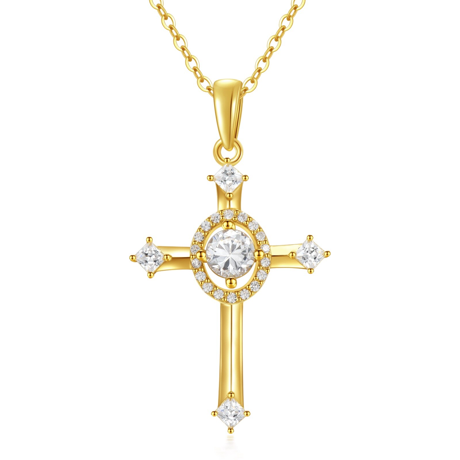 14K Gold Cubic Zirc… - image