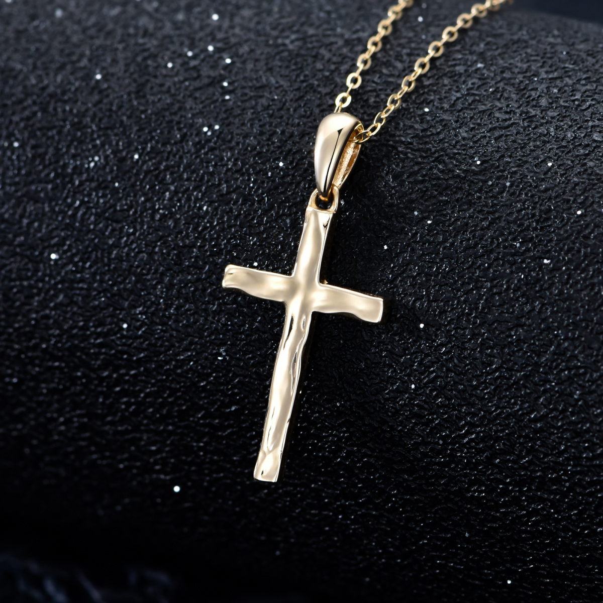 Collier à pendentif croix en or 14K-3