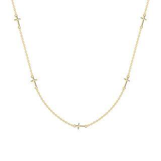 10K Gold Cross Pendant Necklace-52