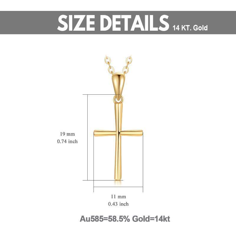 14K Gold Cross Pendant Necklace-7