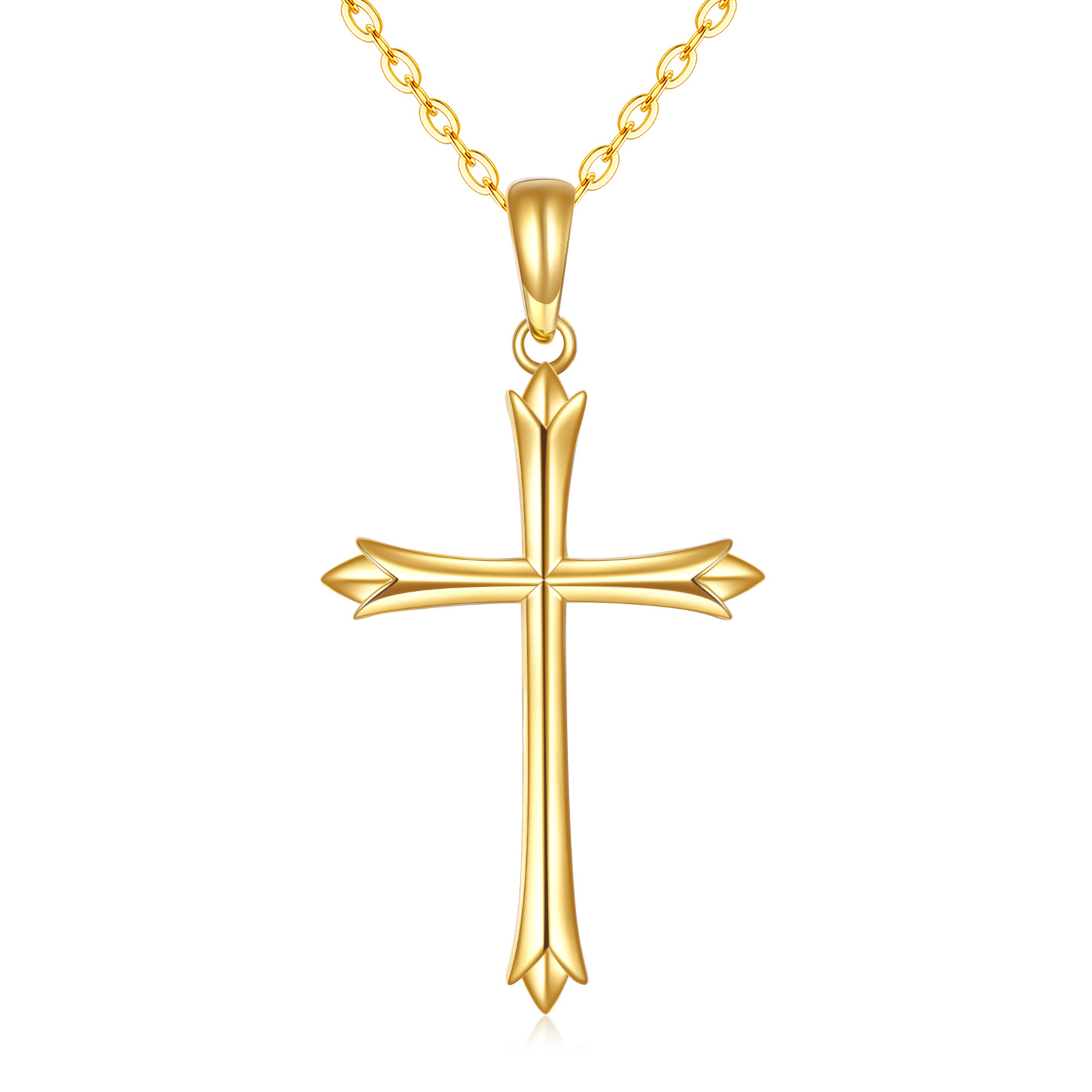 14K Gold Cross Pend… - image
