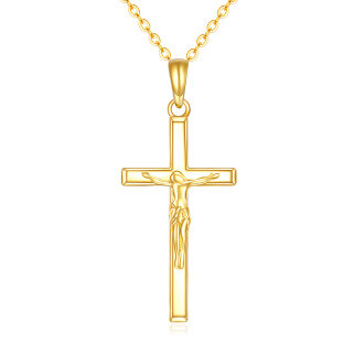 14K Gold Cross Pendant Necklace-19