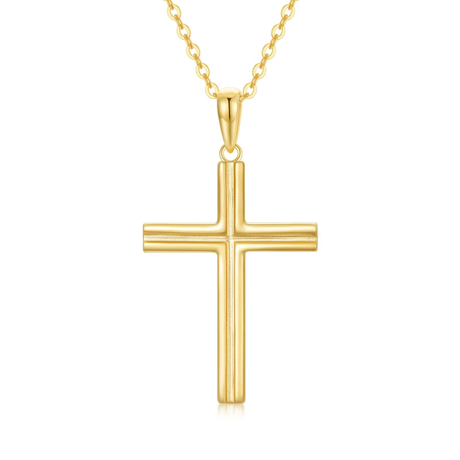9K Gold Cross Penda… - image