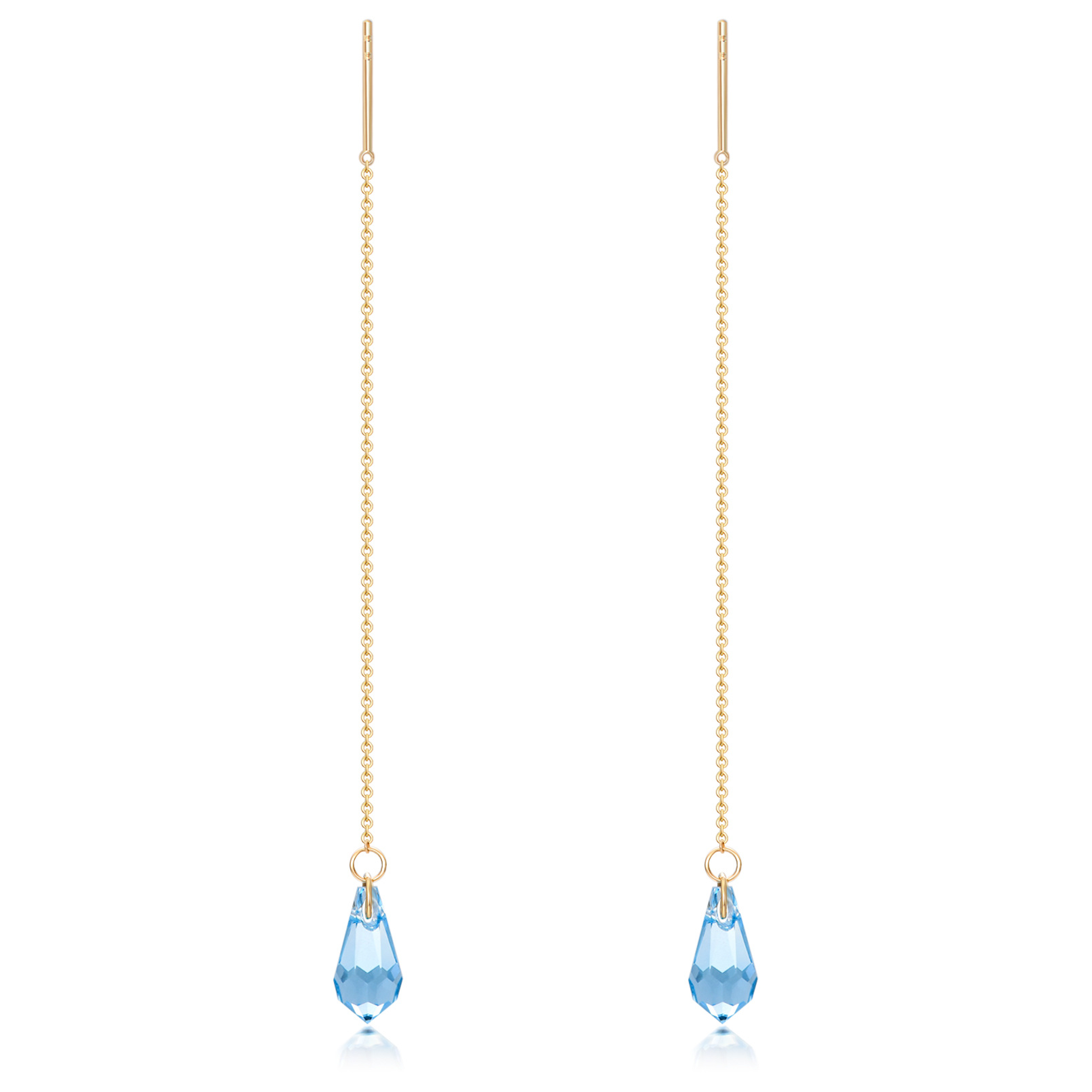 14K Gold Crystal Dr… - image