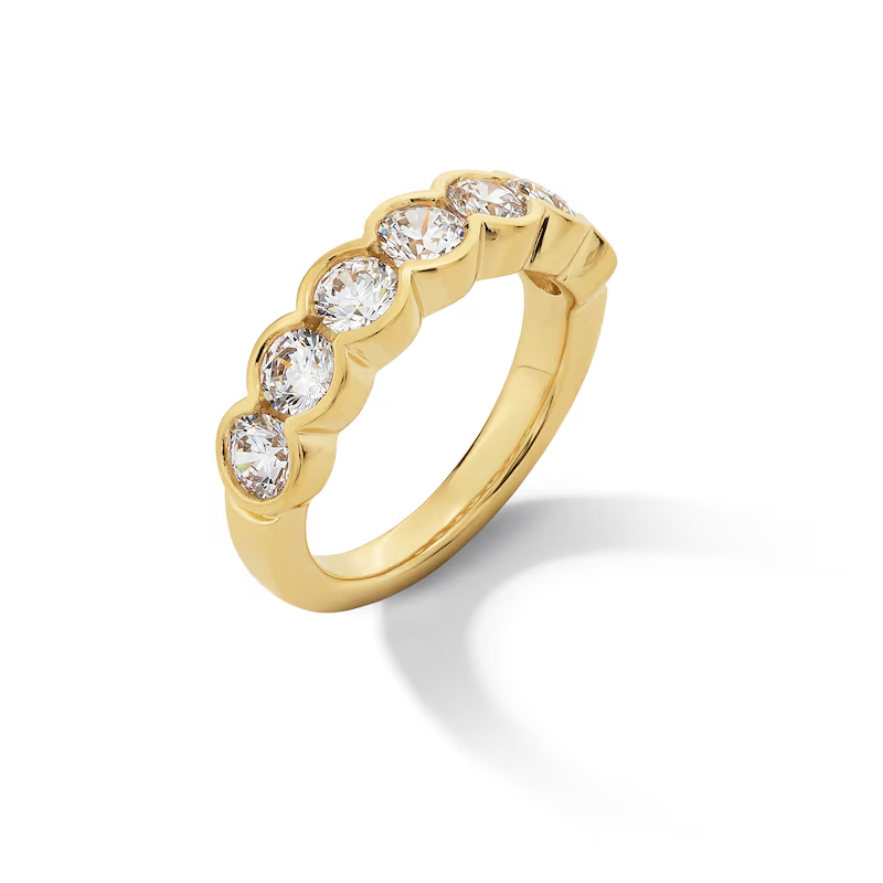 Alliance en platine, 2 carats, diamant rond créé en laboratoire, couleur D, pureté VS1-VVS1, 3EX-3