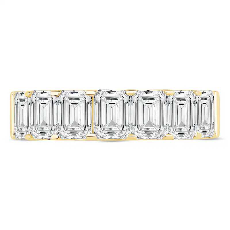 10K White Gold 2.5 CT. T.W Emerald Lab Created Diamond Wedding Ring D Color VS1-VVS1 Clarity 3EX IGI Certified-4