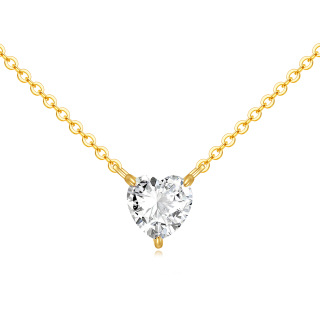 14K Gold 1 CT.T.W. Moissanite Heart Pendant Necklace-9