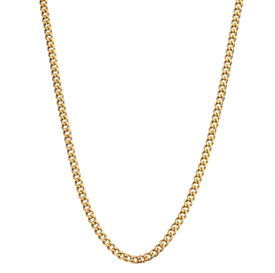 14K Gold Cuban Link Chain for Men 4mm