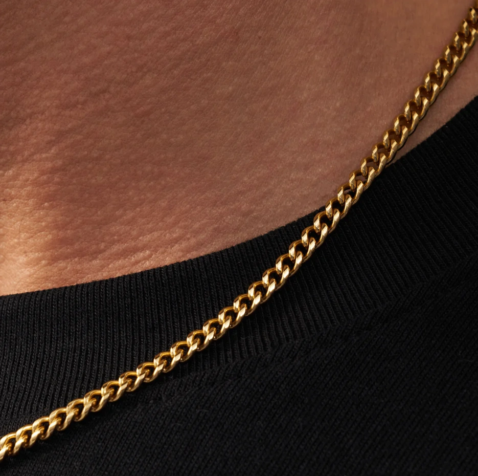 14K Gold Cuban Link Chain for Men 4mm-3