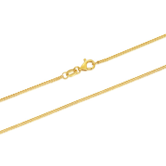 14K Gold Curb Link Chain Necklace