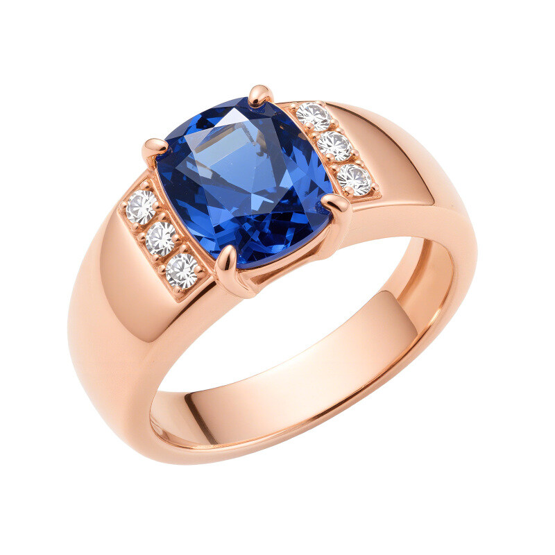 14-karatowe złote pierścionki zaręczynowe w kształcie poduszki-2