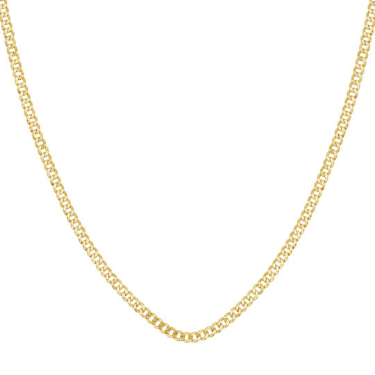 Collar de cadena de eslabones delicada de oro de 14 quilates