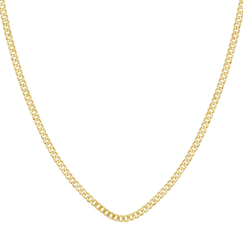 Collar de cadena de eslabones delicada de oro de 14 quilates-1