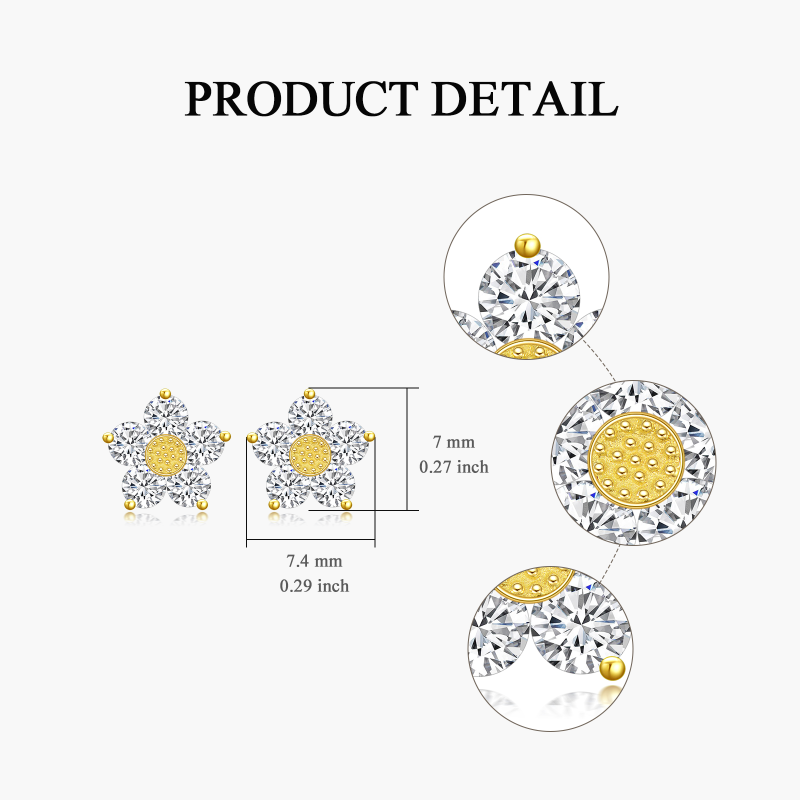 أقراط مرصعة بالزركونيا المكعبة من الذهب الأبيض عيار 10 قيراط-5