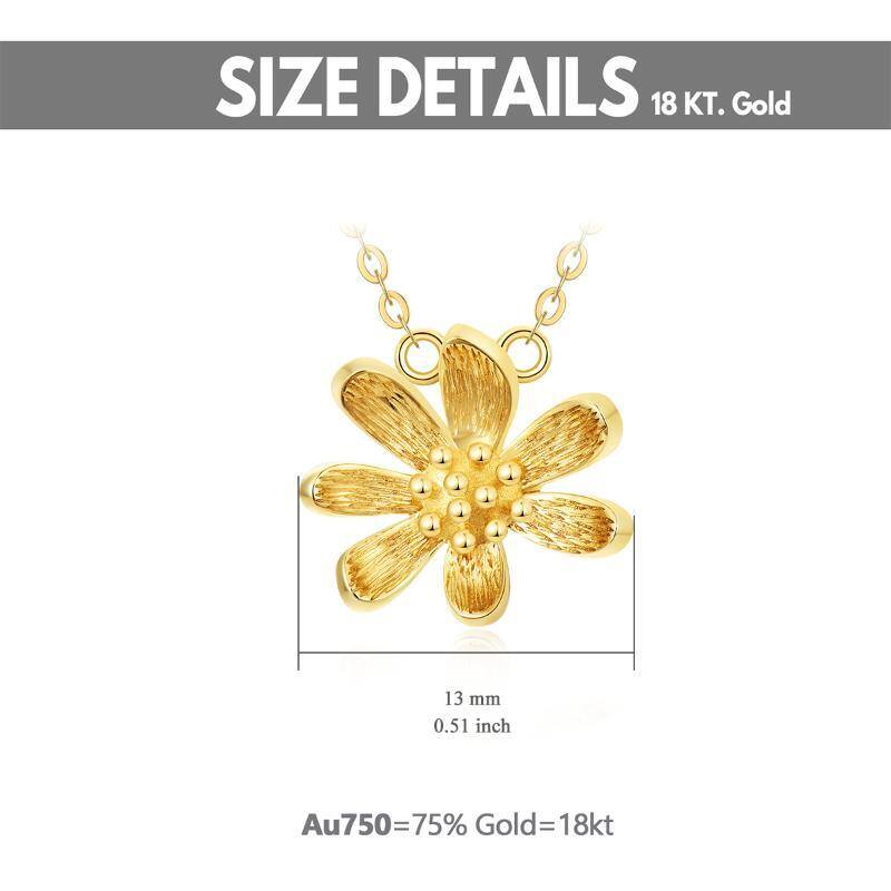 10K Gold Daisy Pendant Necklace-6