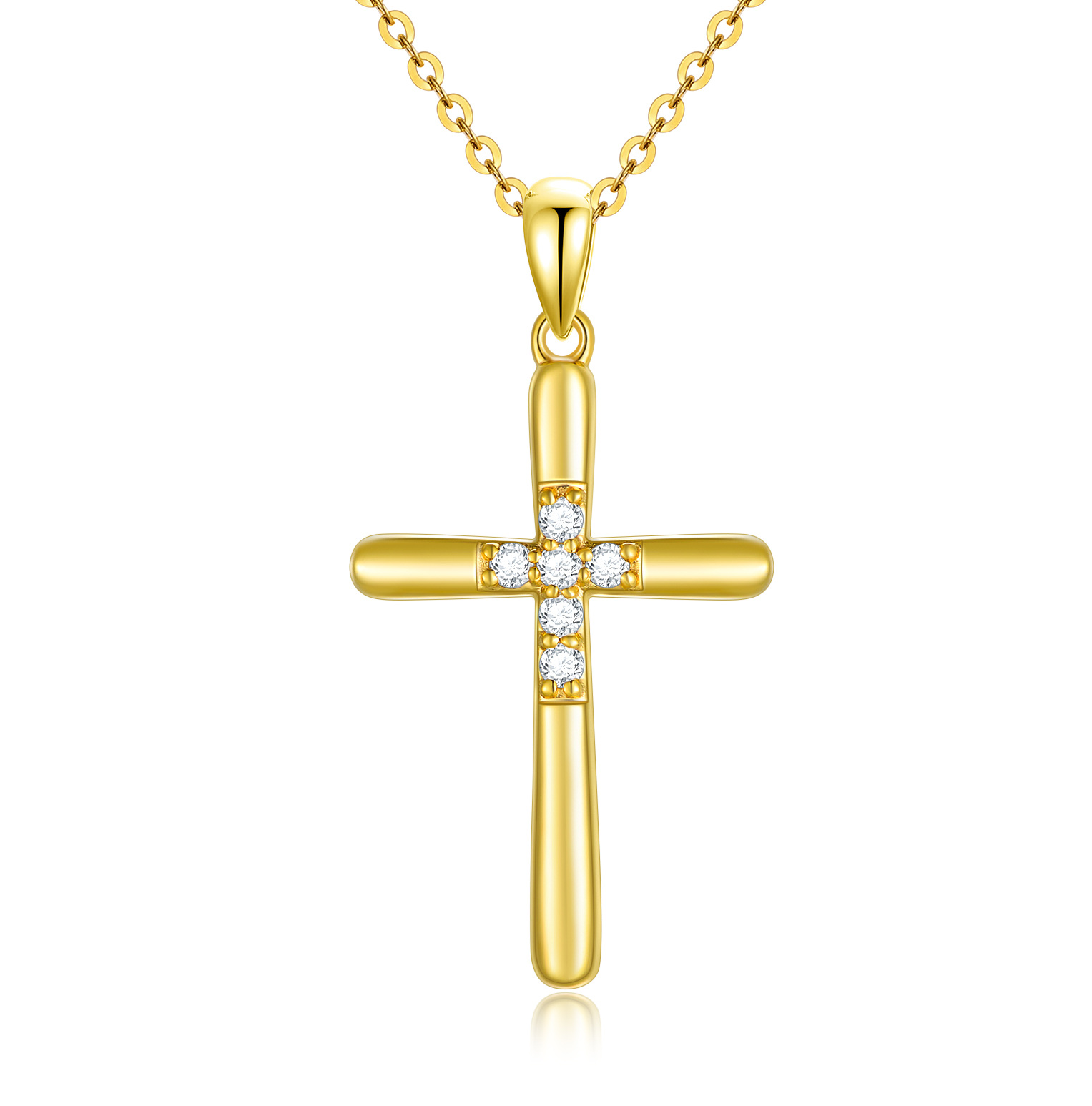 14K Gold Diamond Cr… - image