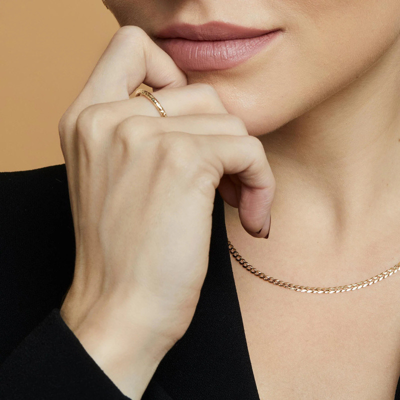 14-Karat-Gold-Diamant-Schnitt-Stapelring-2