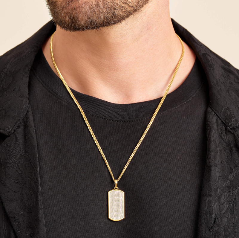 Srebro próby 925 z pozłacanymi diamentami w kształcie wisiorka Capitol Iced Out-2