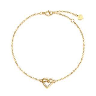 10K Gold Diamond Infinite Symbol Charm Bracelet-56