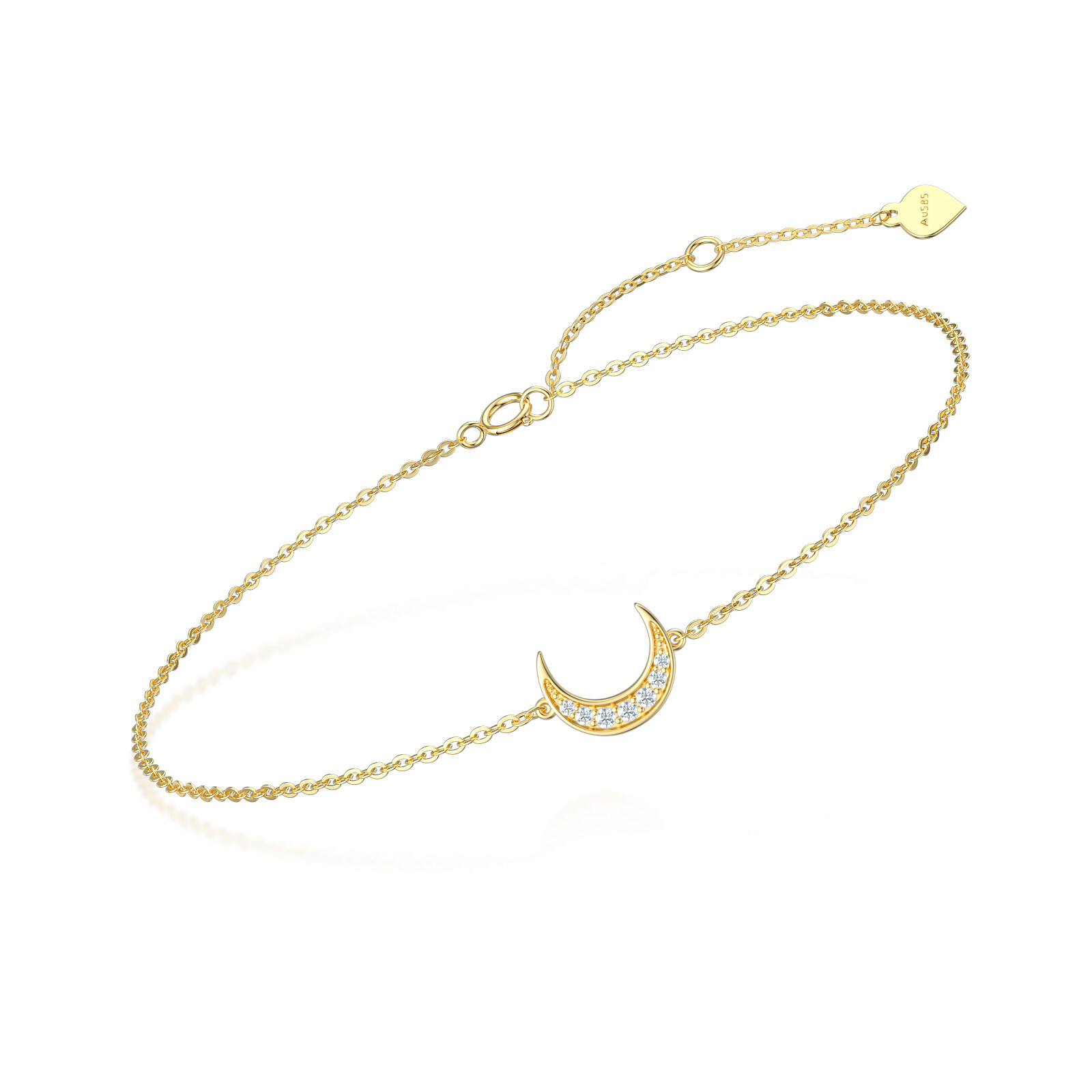 14K Gold Diamond Mo… - image